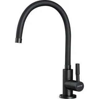 Смеситель для кухни Gappo G1052-96 с гибким изливом чёрный